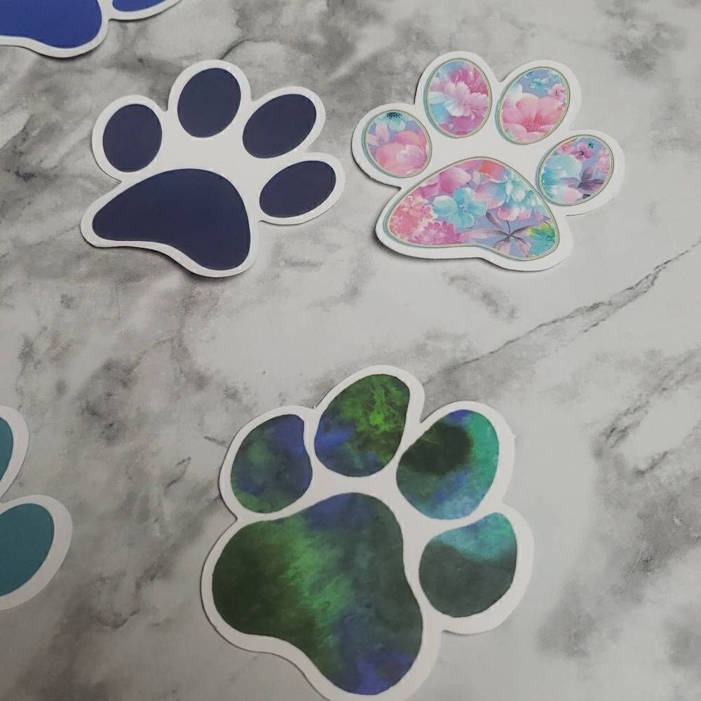 Bundle of Dog Foot Print Stickers - Picture 5 of 7